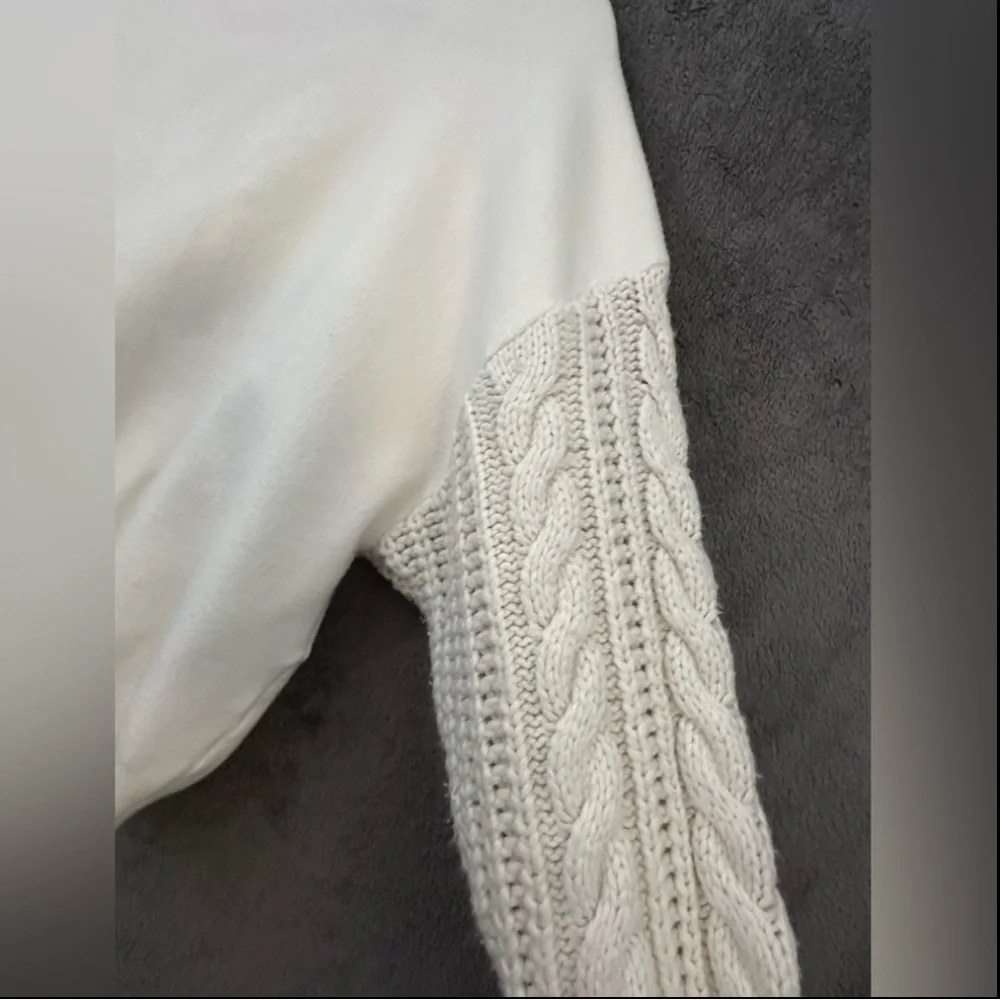 ZARA Knitted Sweater Woman’s Size Small Ivory Oversized Wool Soft Cottagecore - Picture 6 of 15